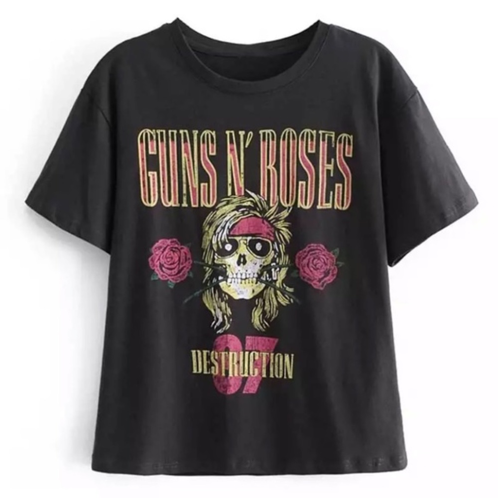 SOLD OUT Guns N Roses Destruction Band Rock Graphic Tee - Picture 4 of 6